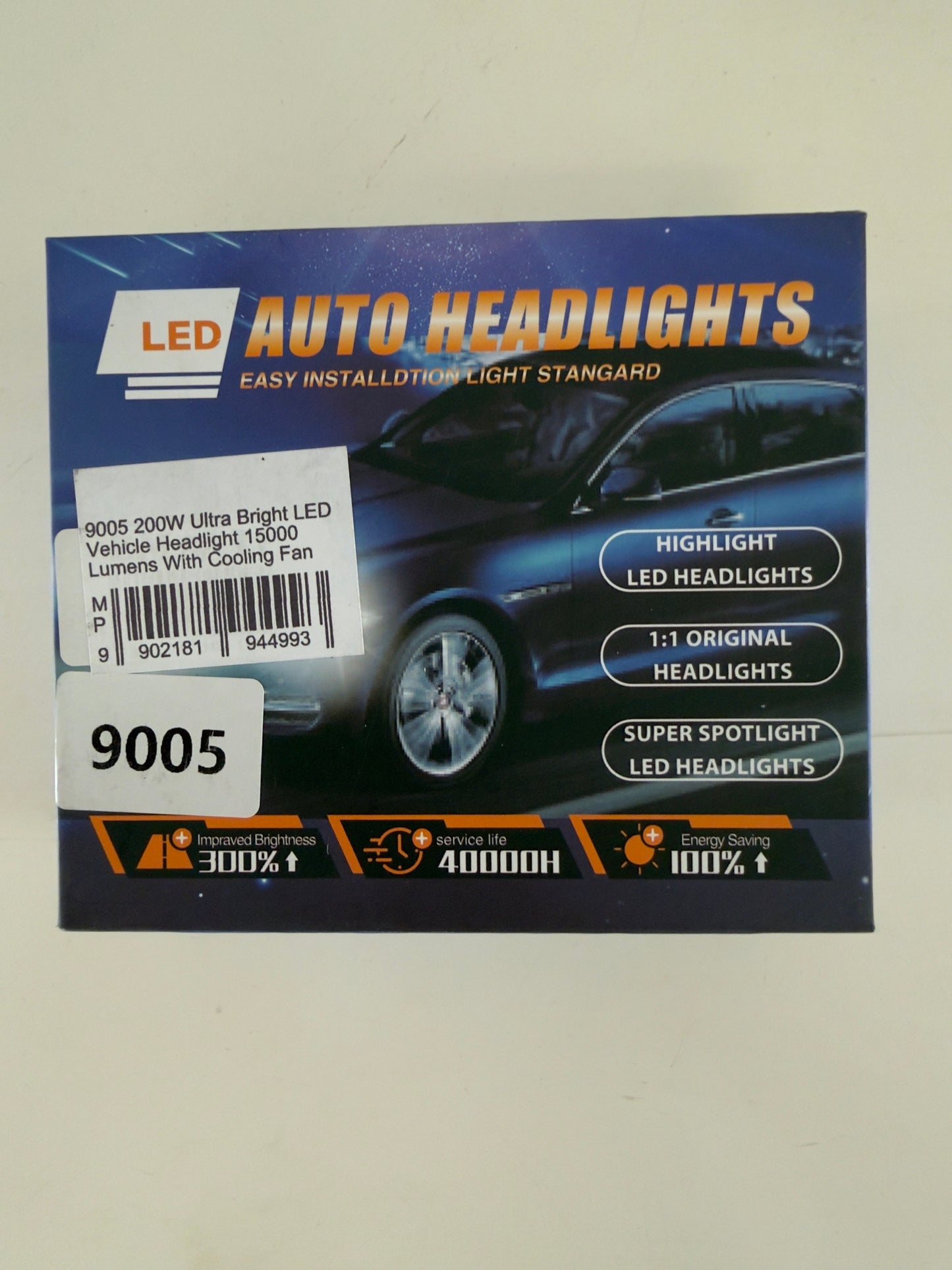 9005 200W Ultra Bright LED Vehicle Headlight 15000 Lumens With Cooling Fan