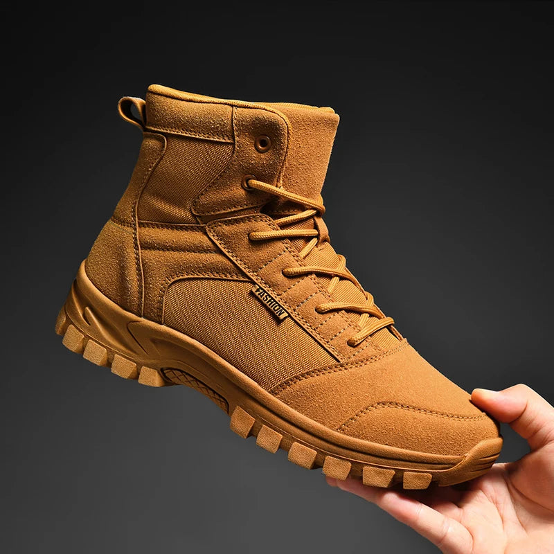 New Autumn-winter High-top Outdoor Boots - Desert Boots, Anti-slip and Wear-resistant Hiking Shoes, Mountaineering Shoes