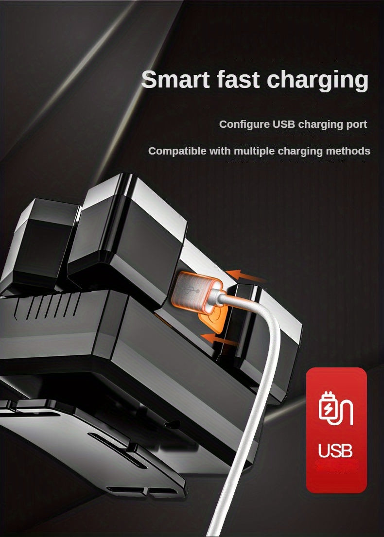 Dericam USB Rechargeable Headlamp Portable 5LED Headlight.