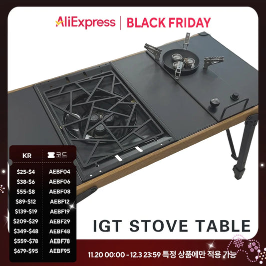 Pandatour IGT Outdoor Camping Stove High Firepower Folding One-Touch Table