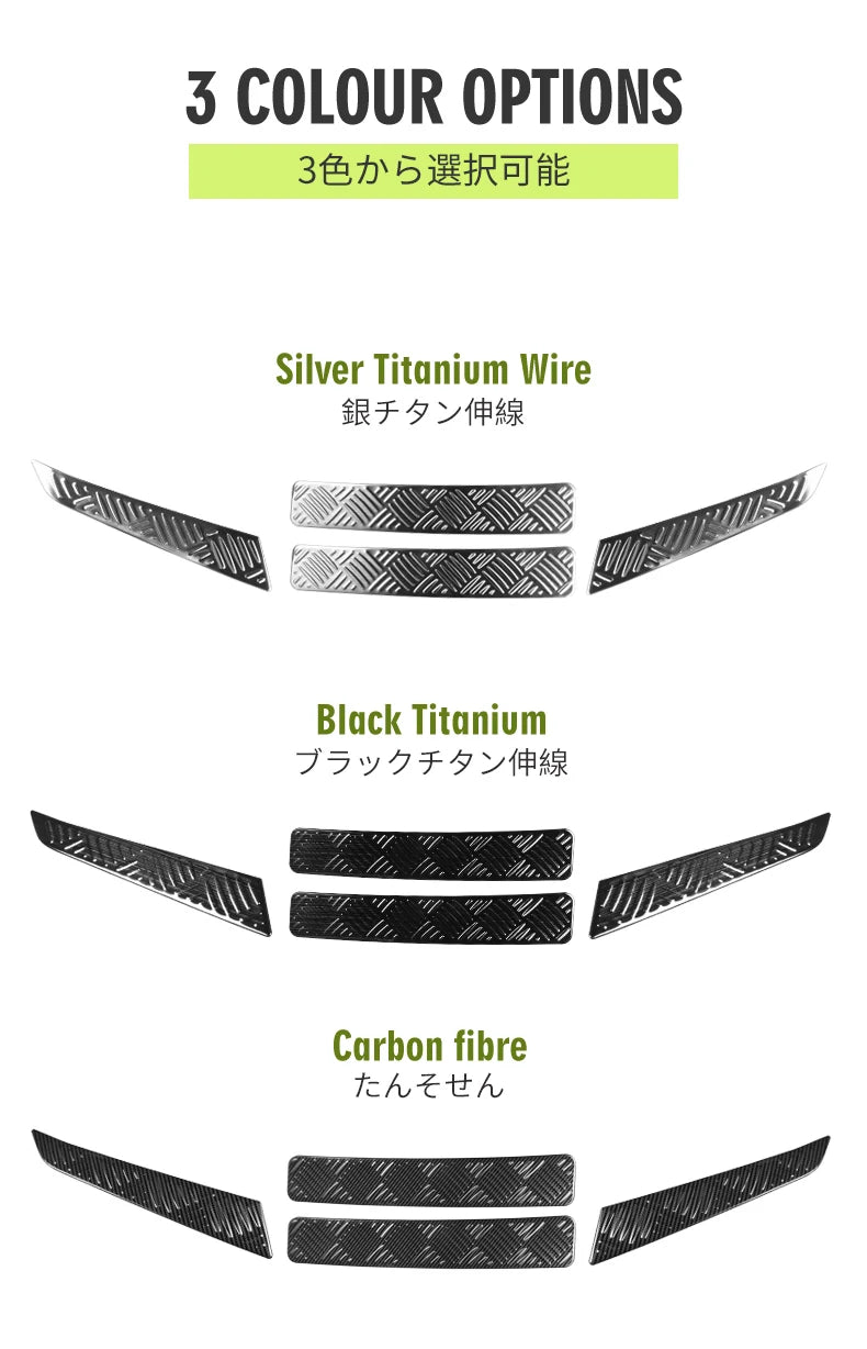 4pcs Car Front Bumper Lip Front Grille Cover Trim Body Kit Stainless Steel Decoration For Jimny JB64 JB74 Car Styling Accessory