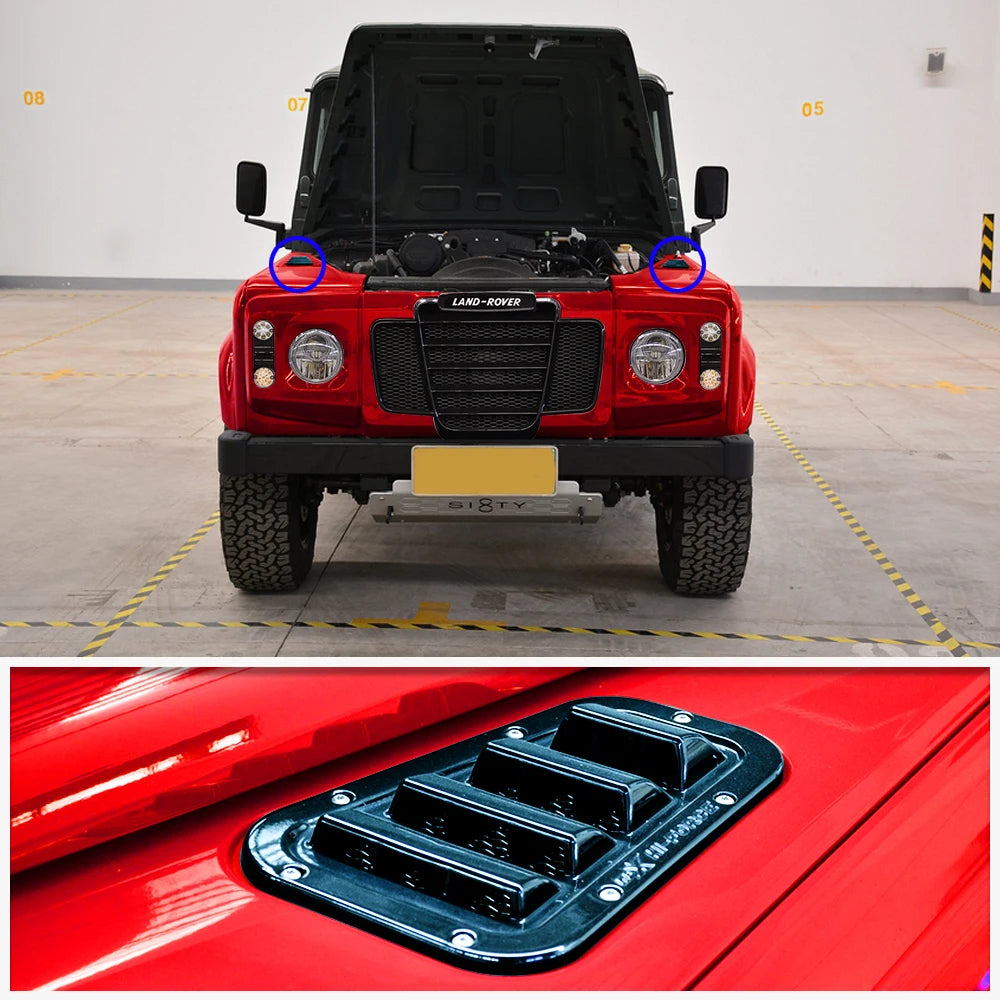 Car Side Front Engine Hood Bonnet Vents Cover For Land Rover, Land Cruiser and Ford Raptor.