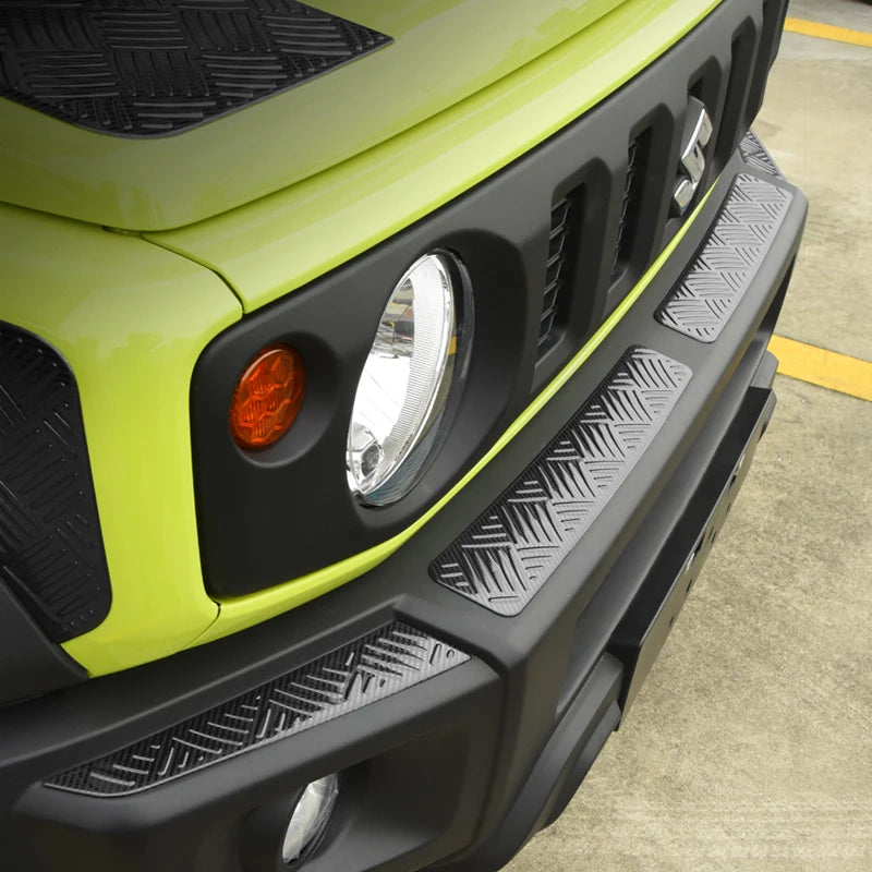 4pcs Car Front Bumper Lip Front Grille Cover Trim Body Kit Stainless Steel Decoration For Jimny JB64 JB74 Car Styling Accessory