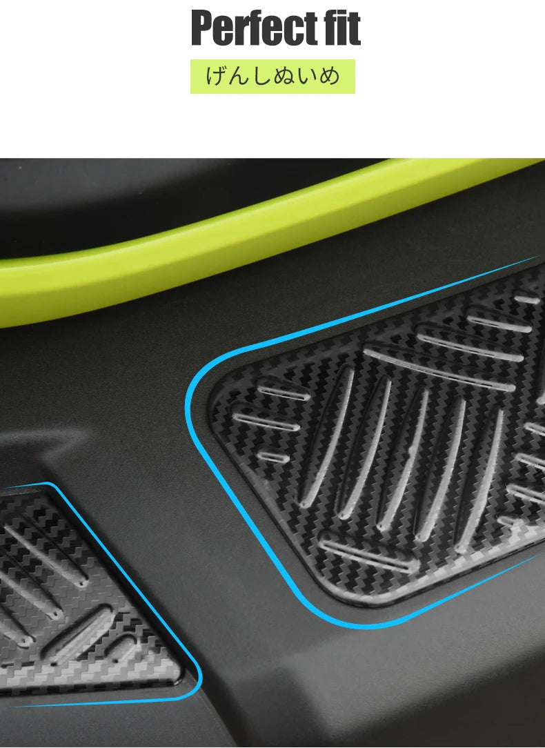 4pcs Car Front Bumper Lip Front Grille Cover Trim Body Kit Stainless Steel Decoration For Jimny JB64 JB74 Car Styling Accessory