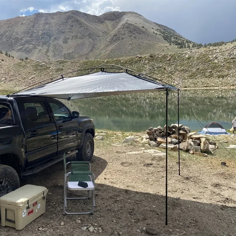Universal Car Side Canopy Awning Aluminum 270*240cm Rear Tarp