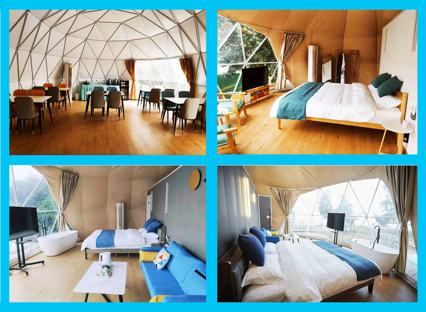 RUIDONG - Waterproof PVC Dome tent. Quick to install.