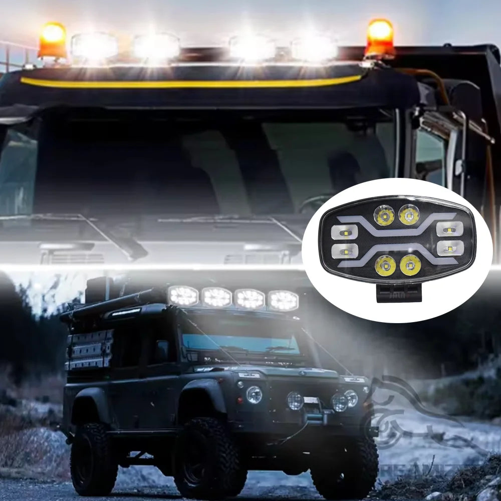 JALVN7 LED Driving Spotlight t DRL Yellow/White 100W 22000LM