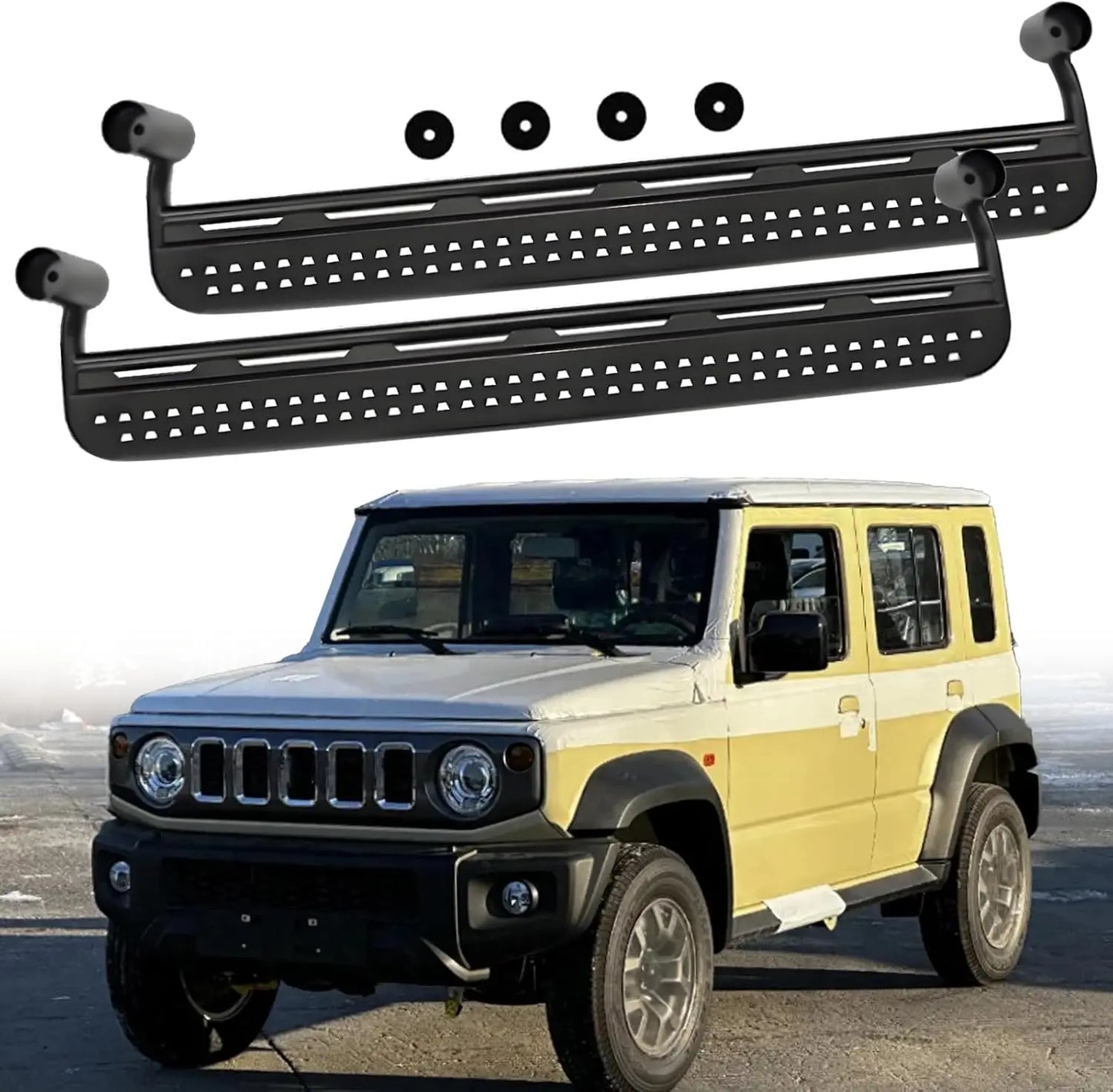 TELLIKA India Jimny 5 Door Accessories Factory Steel Running Boards Side Step Pedal Bars For New Suzuki Jimny 2023 2024