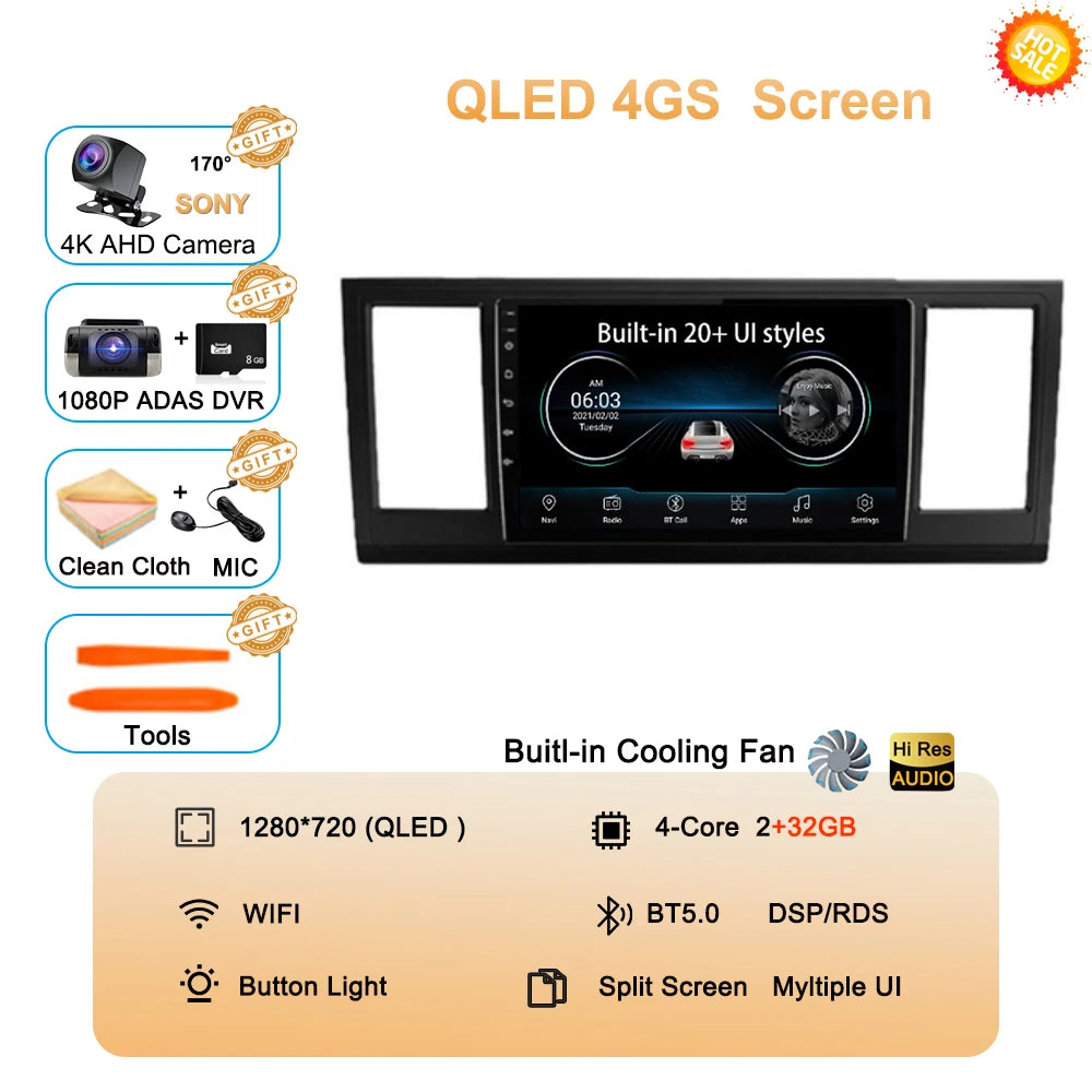 CERTIFIED - Android 15 Car Radio For VW Volkswagen Caravelle 6 T6 2015 - 2020 QLED Screen