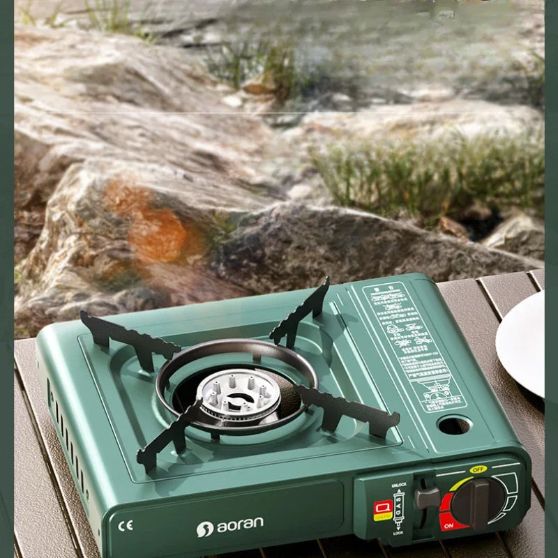 Camping Stove Gas Portable Windbreak Foldable