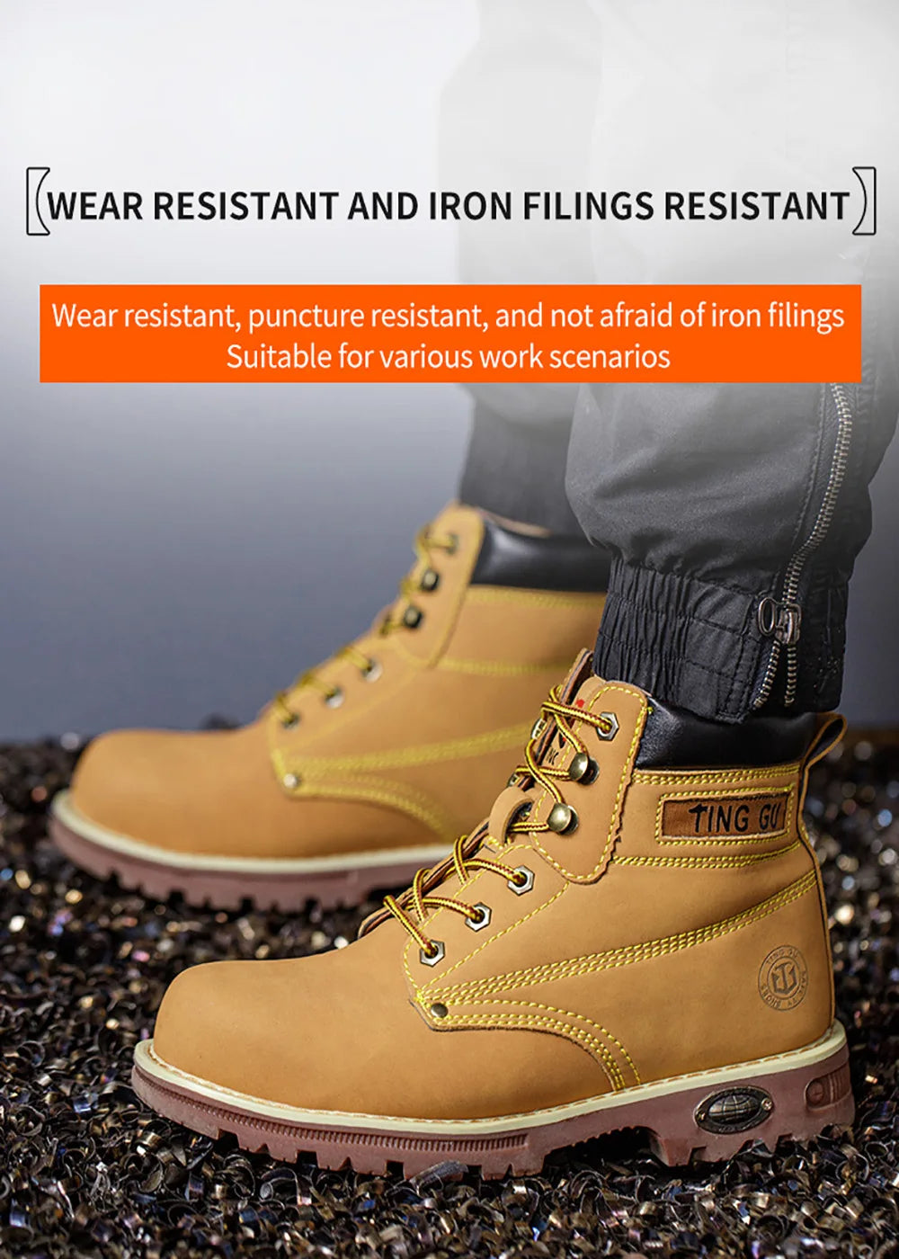 Waterproof Non-slip Boots - Leather Suede with anti-smash