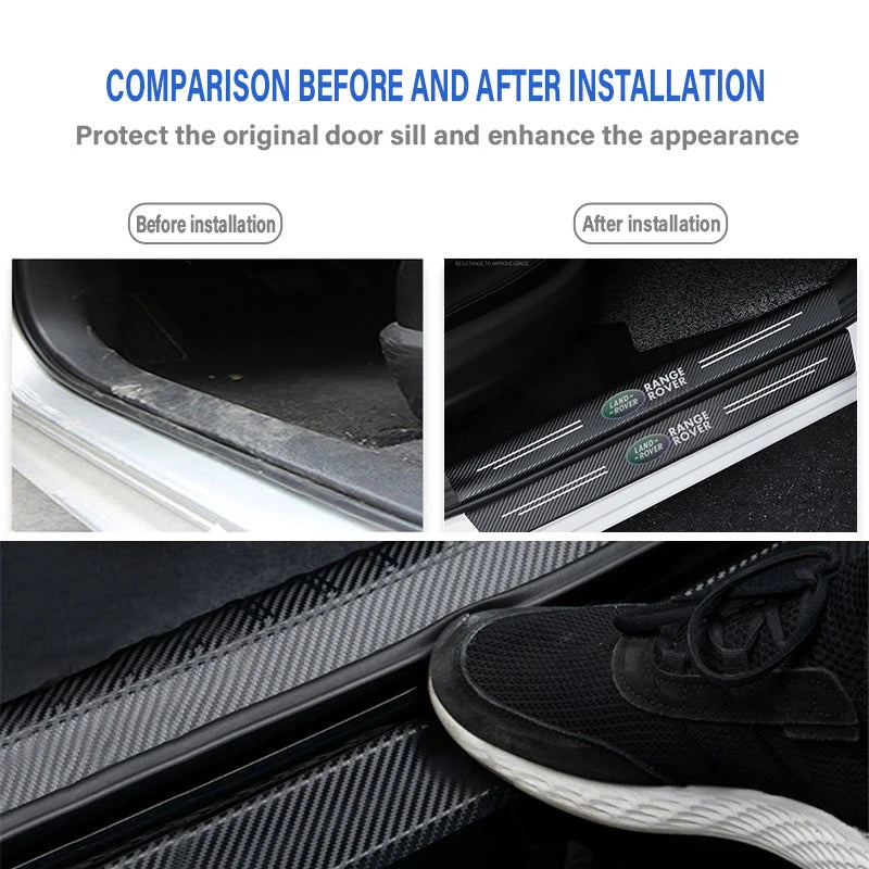 Land Rover 3D Carbon Fiber Wrap, Protective Film Anti Scratch Matte Black.