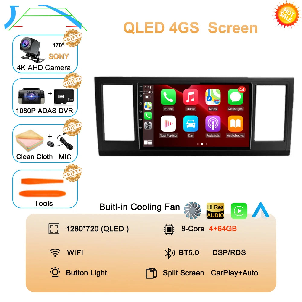 CERTIFIED - Android 15 Car Radio For VW Volkswagen Caravelle 6 T6 2015 - 2020 QLED Screen