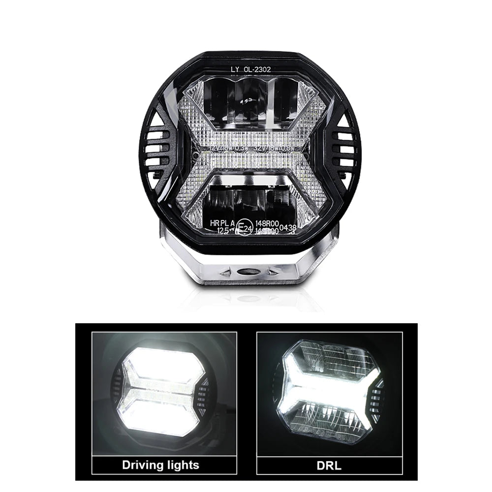 Emark Car LED Work Light bar 12V 24V Amber Drl Spot Light Bar for Truck Off Road 4x4 ATV UTV Boat Auxiliary Light for Motorcycle