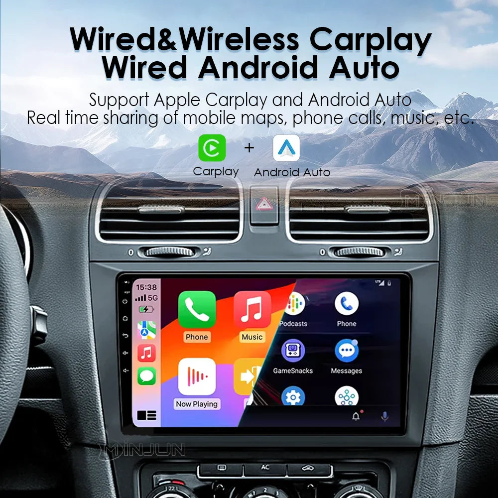 Android 15 Car Radio For VW Volkswagen Caravelle 6 T6 2015 - 2020 4G QLED