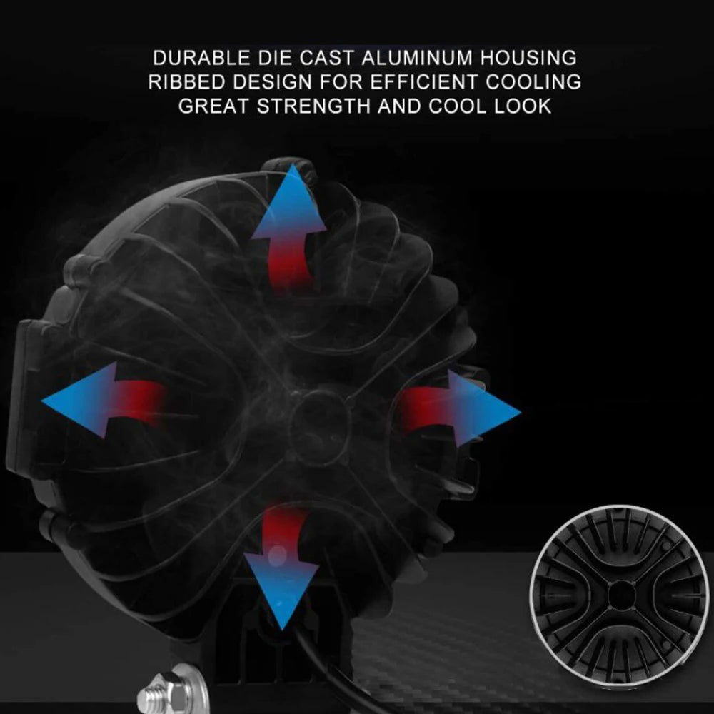 7 Inch 150W Round Spot LED Pods Light Bar High/Low Beam DRL led work Driving Lamp for Truck Jeep Off Road SUV UTV ATV Fog LED