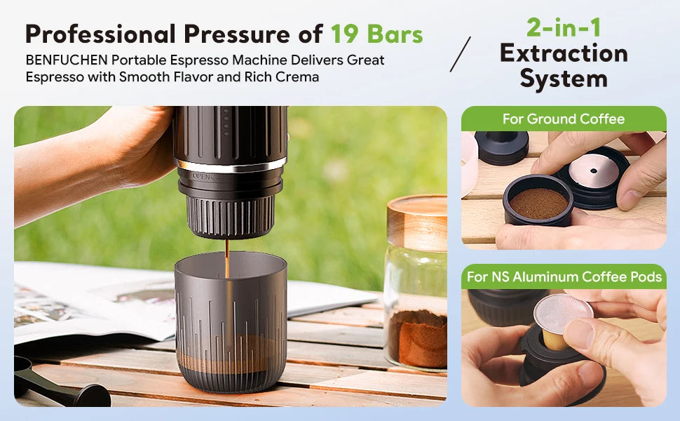 i-Cafilas: Auto, Wireless Electric Espresso Maker Fit Nespresso Capsule & Coffee Powder