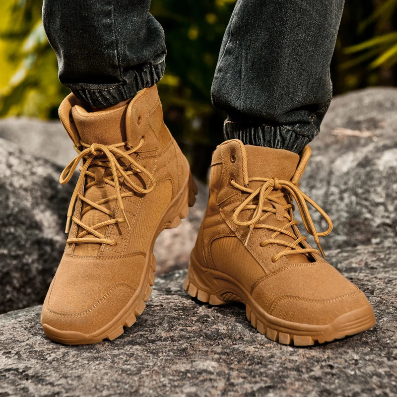 New Autumn-winter High-top Outdoor Boots - Desert Boots, Anti-slip and Wear-resistant Hiking Shoes, Mountaineering Shoes