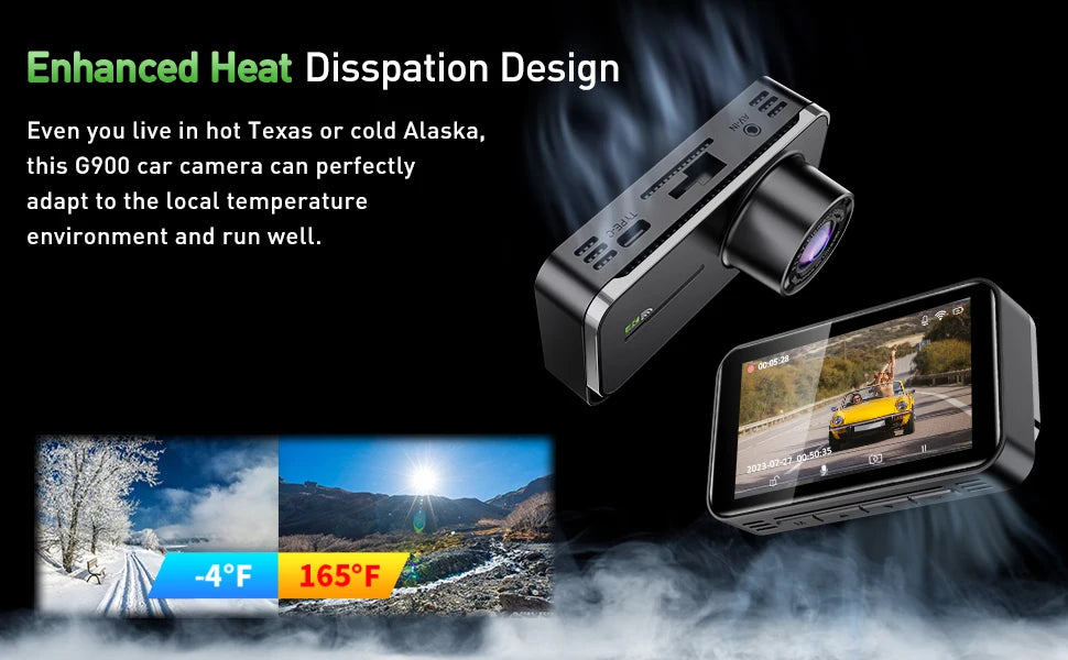 Dash Cam for Cars Car Camera Dash Cam 4K WIFI Camera for Car Front and Rear Dash Camera Black Box 24H Parking Mode Recorder