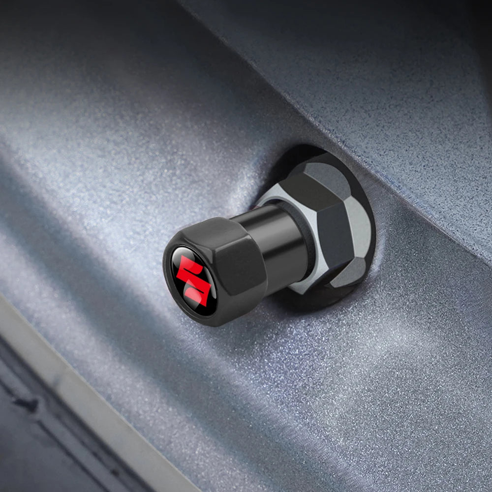 4Pcs/set Car Wheel Tire Valve Caps Air Stem Dust Covers For Suzuki Swift Sport Vitara Jimny SX4 Alto Splash Wagon Baleno Ignis
