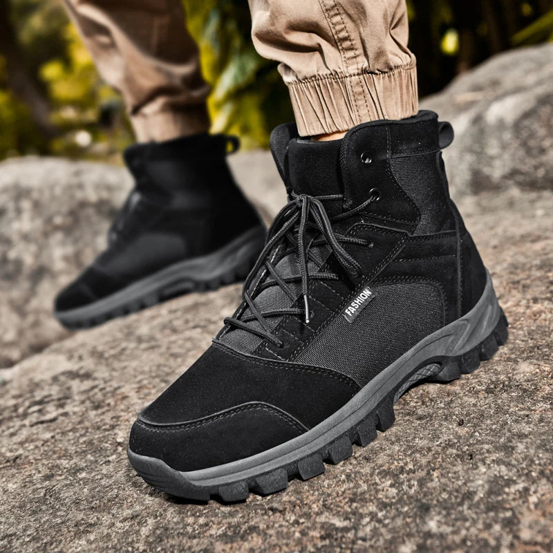 New Autumn-winter High-top Outdoor Boots - Desert Boots, Anti-slip and Wear-resistant Hiking Shoes, Mountaineering Shoes