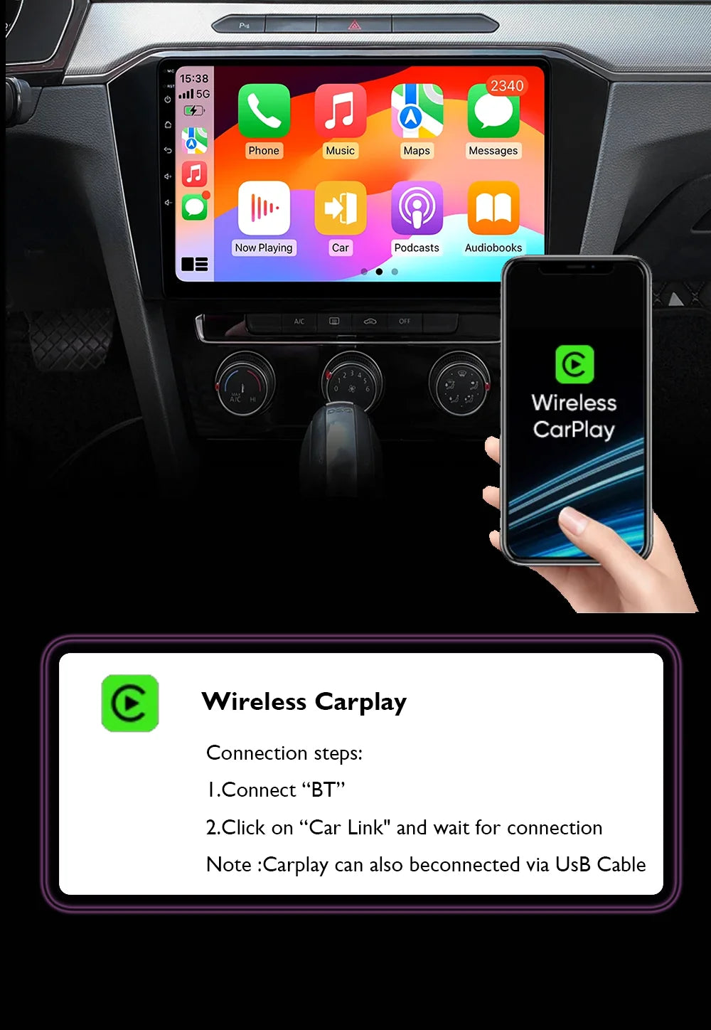 Android 15 Car Radio For VW Volkswagen Caravelle 6 T6 2015 - 2020 4G QLED