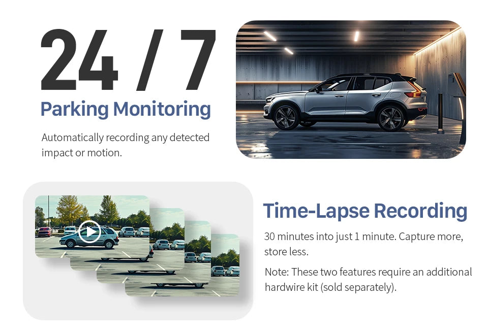 2K KAWA MINI 3 Pro Cameras for Car DVR Tiny Dash Cam 24 Parking Auto Video Recorder WiFi APP Voice Control Car dashcam