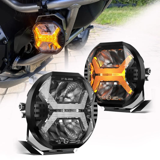 Emark Car LED Work Light bar 12V 24V Amber Drl Spot Light Bar for Truck Off Road 4x4 ATV UTV Boat Auxiliary Light for Motorcycle