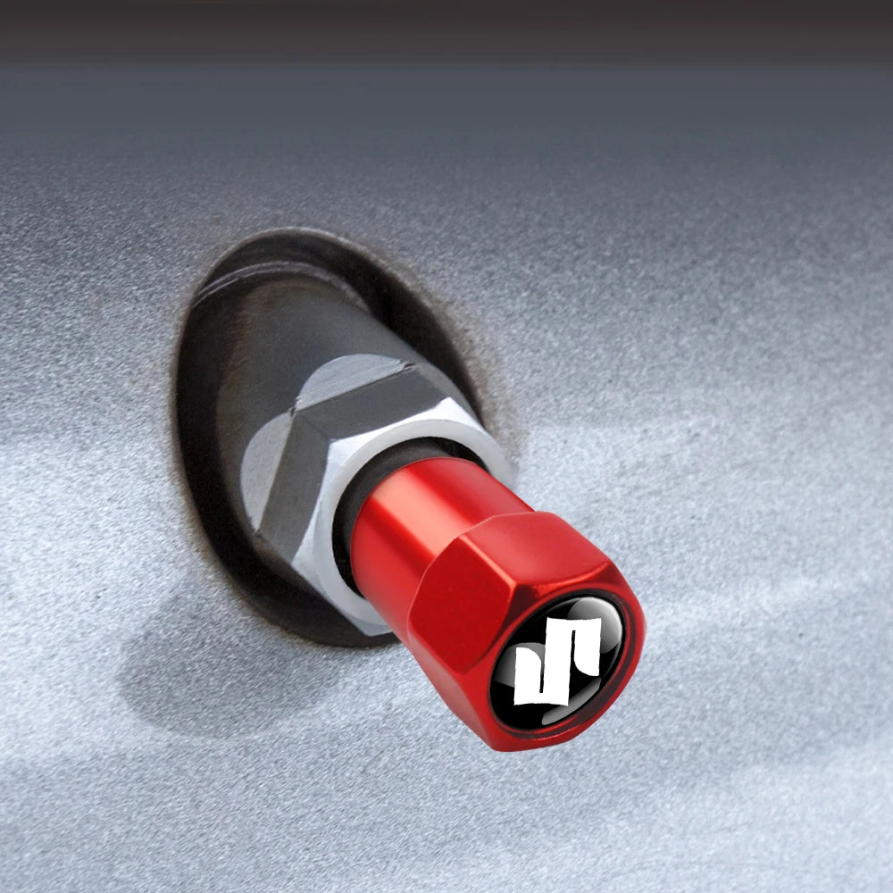 4Pcs/set Car Wheel Tire Valve Caps Air Stem Dust Covers For Suzuki Swift Sport Vitara Jimny SX4 Alto Splash Wagon Baleno Ignis