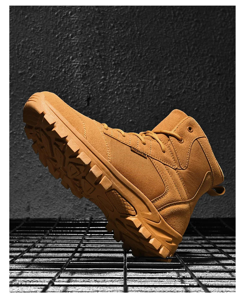 New Autumn-winter High-top Outdoor Boots - Desert Boots, Anti-slip and Wear-resistant Hiking Shoes, Mountaineering Shoes