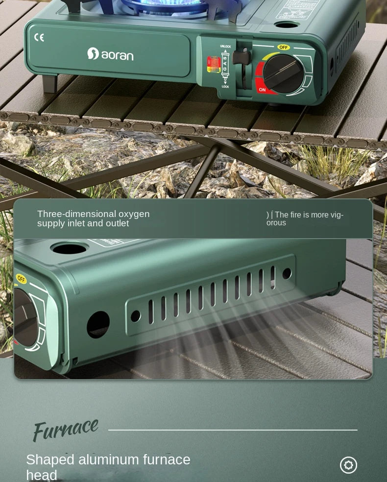 Camping Stove Gas Portable Windbreak Foldable