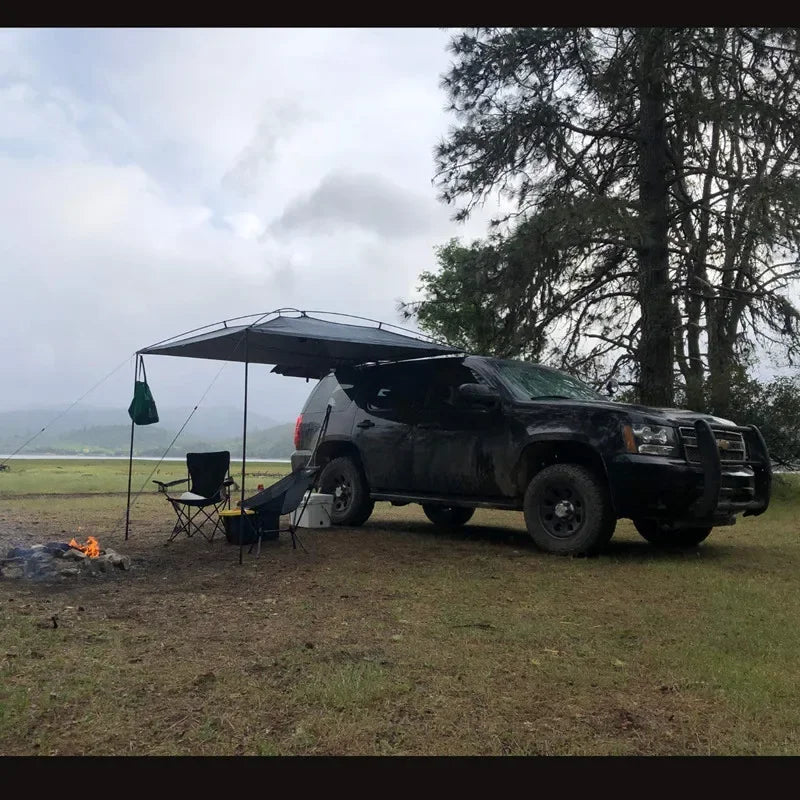 Universal Car Side Canopy Awning Aluminum 270*240cm Rear Tarp