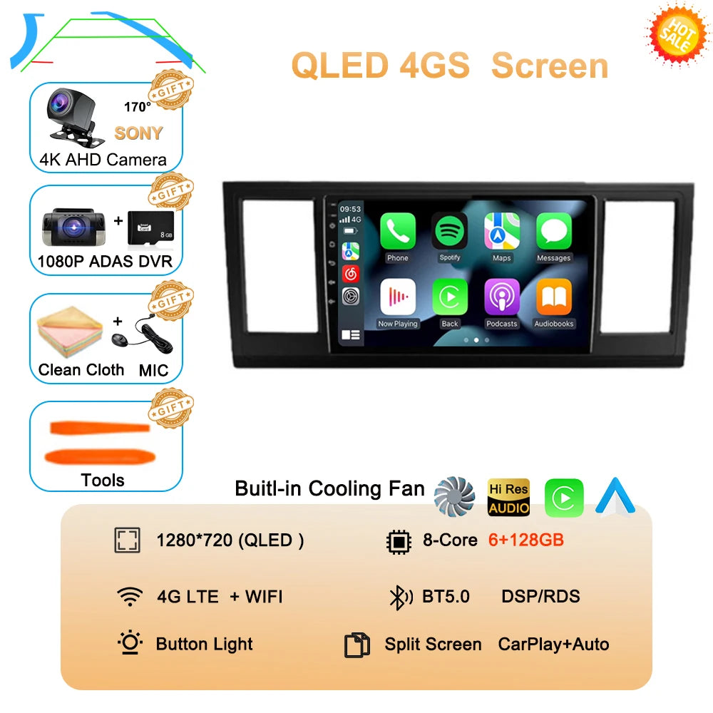 CERTIFIED - Android 15 Car Radio For VW Volkswagen Caravelle 6 T6 2015 - 2020 QLED Screen