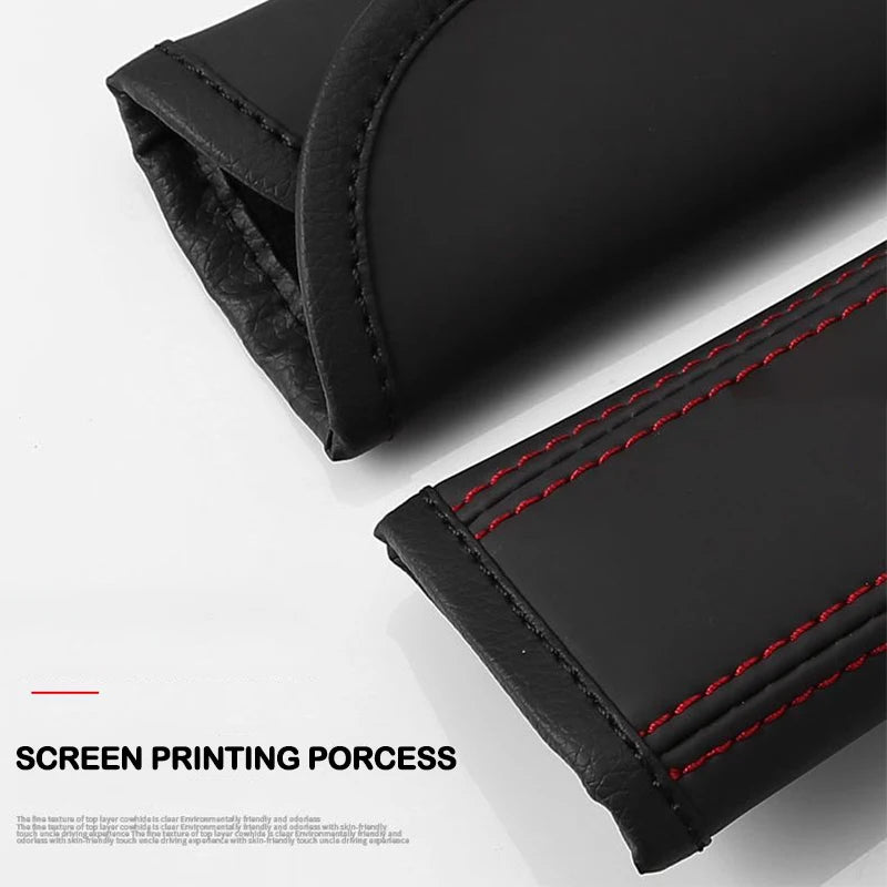 2Pcs Car Accessories for Suzuki Jimny Emblem 2015-2021 Leather Seat Belt Shoulder Cover Protection