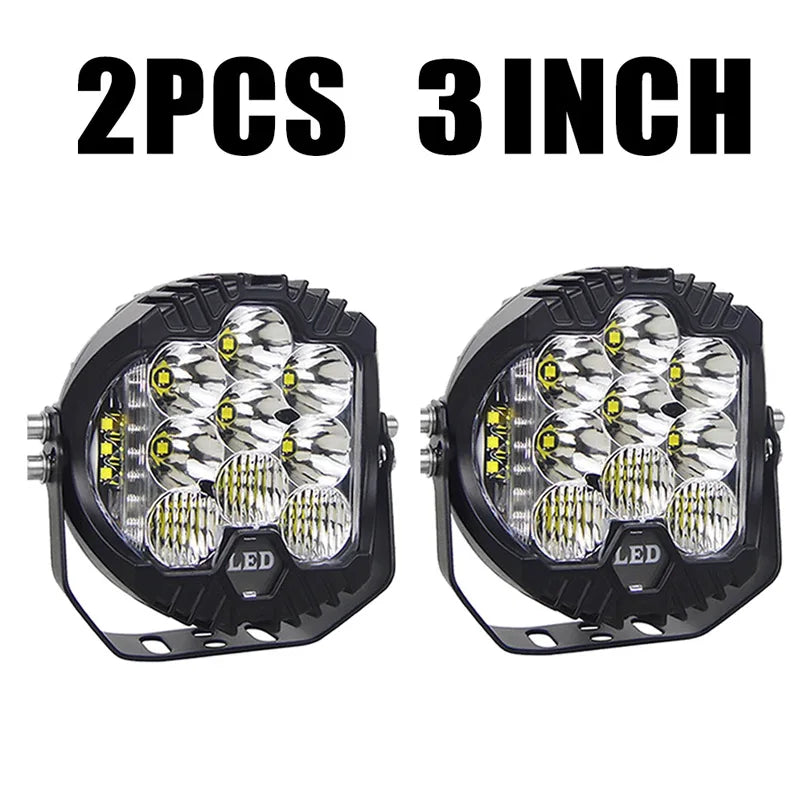 Automobile LED Sport Work Lamps for Lada Offroad 4X4 vehicle Auxiliary Lights led 7 INCH Combo Driving Lamp Headlamp