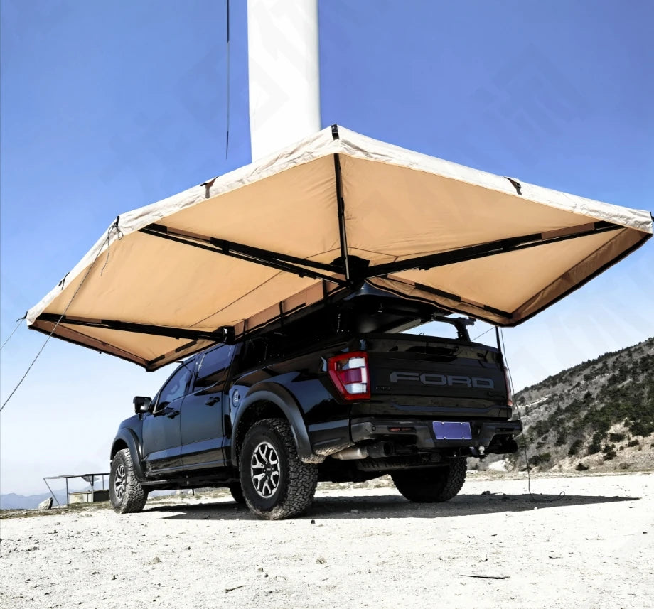 270 Degree Car Awning Tent,With LED Light,Waterproof.