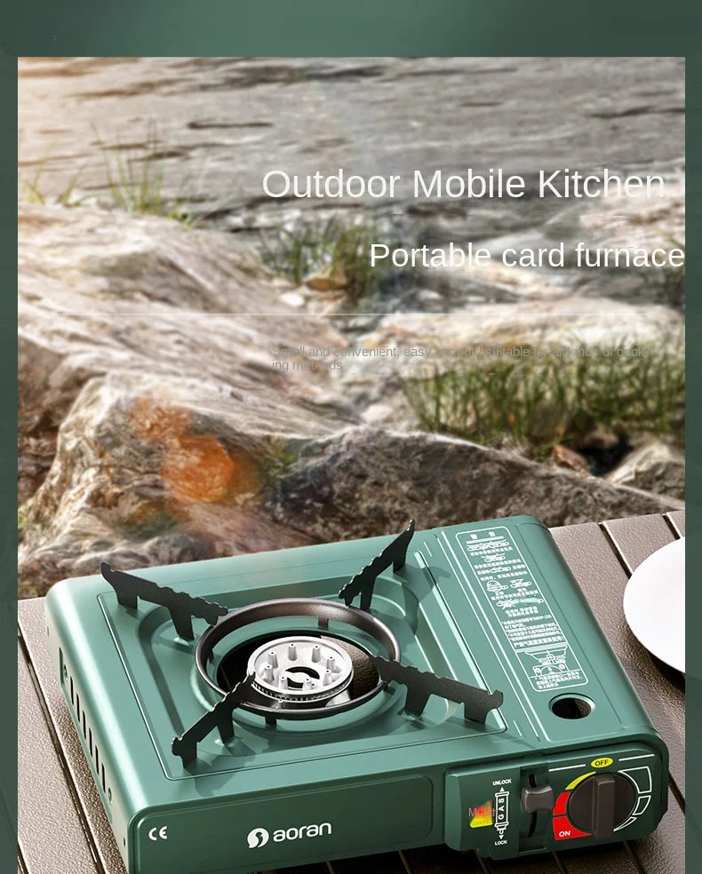 Camping Stove Gas Portable Windbreak Foldable