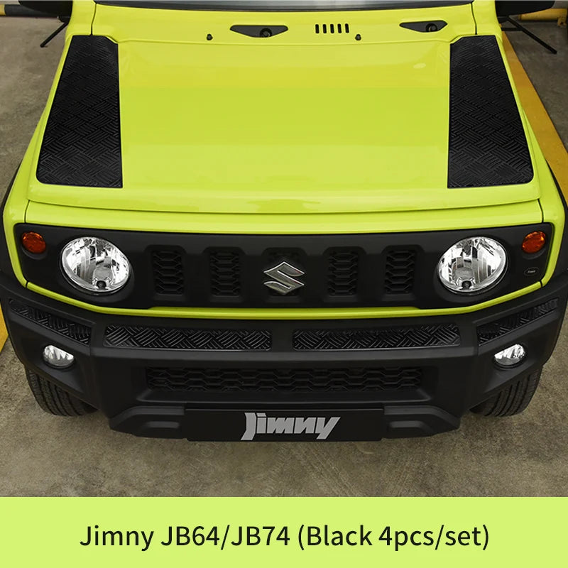 4pcs Car Front Bumper Lip Front Grille Cover Trim Body Kit Stainless Steel Decoration For Jimny JB64 JB74 Car Styling Accessory