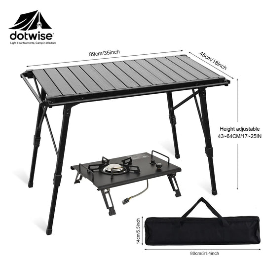 IGT Table Portable Outdoor Camping Aluminum Alloy Lightweight Folding BBQ table