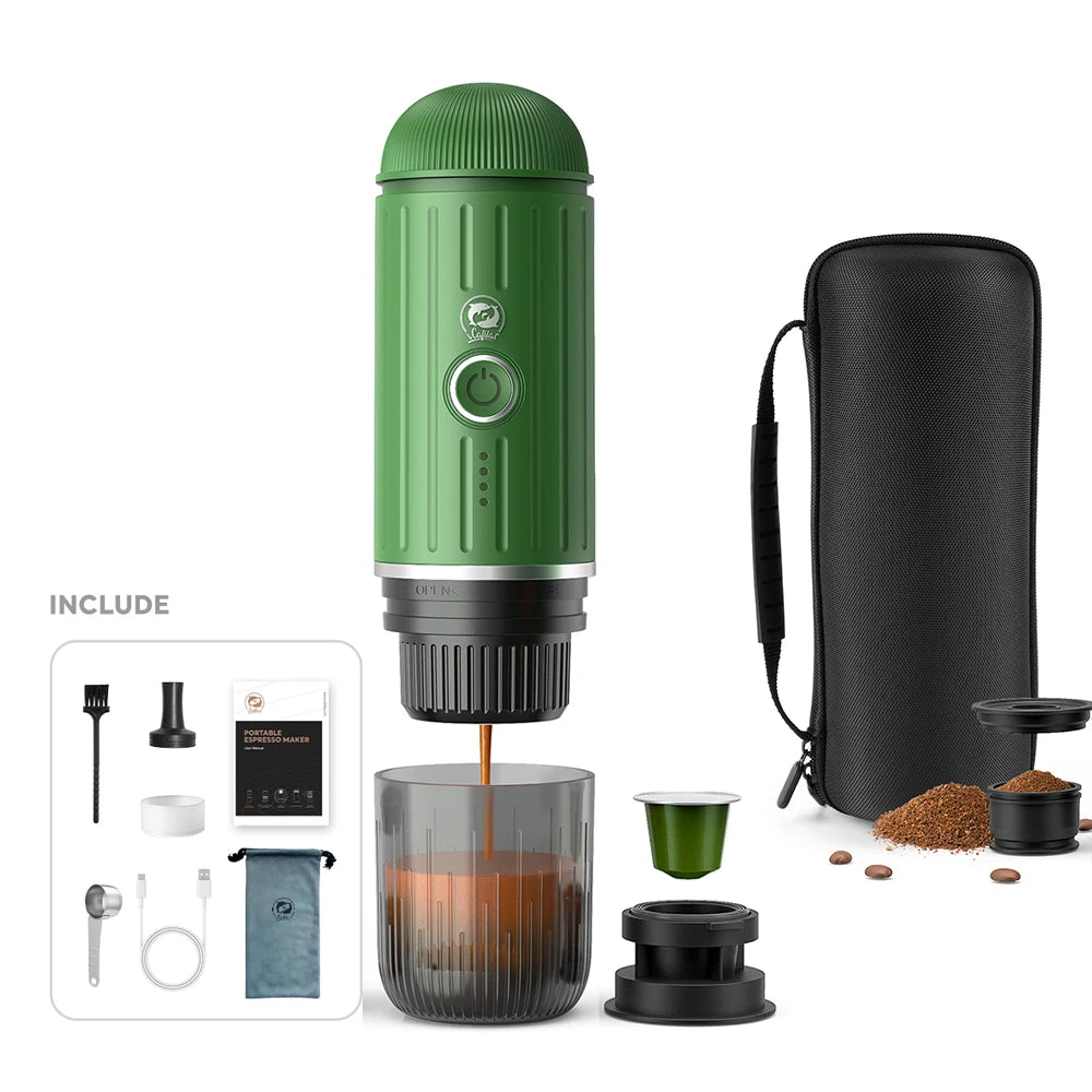i-Cafilas: Auto, Wireless Electric Espresso Maker Fit Nespresso Capsule & Coffee Powder