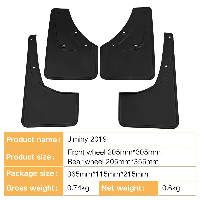 For SUZUKI Jimny 2019-2021 Automotive Tire Mudguard Waterproof Prevent Mud Splashing