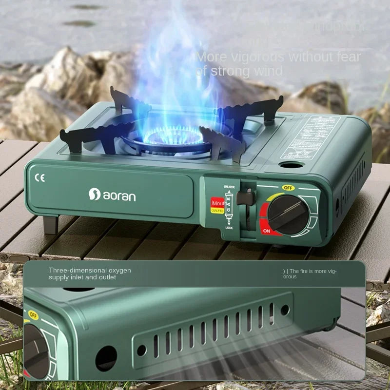 Camping Stove Gas Portable Windbreak Foldable