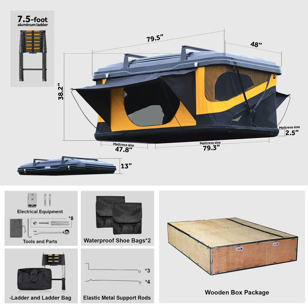 Universal SUV - RTT Quick Car Roof Tent Large
