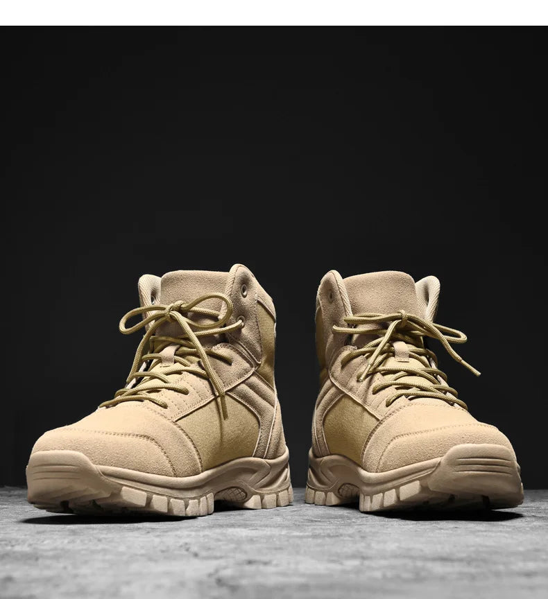 New Autumn-winter High-top Outdoor Boots - Desert Boots, Anti-slip and Wear-resistant Hiking Shoes, Mountaineering Shoes