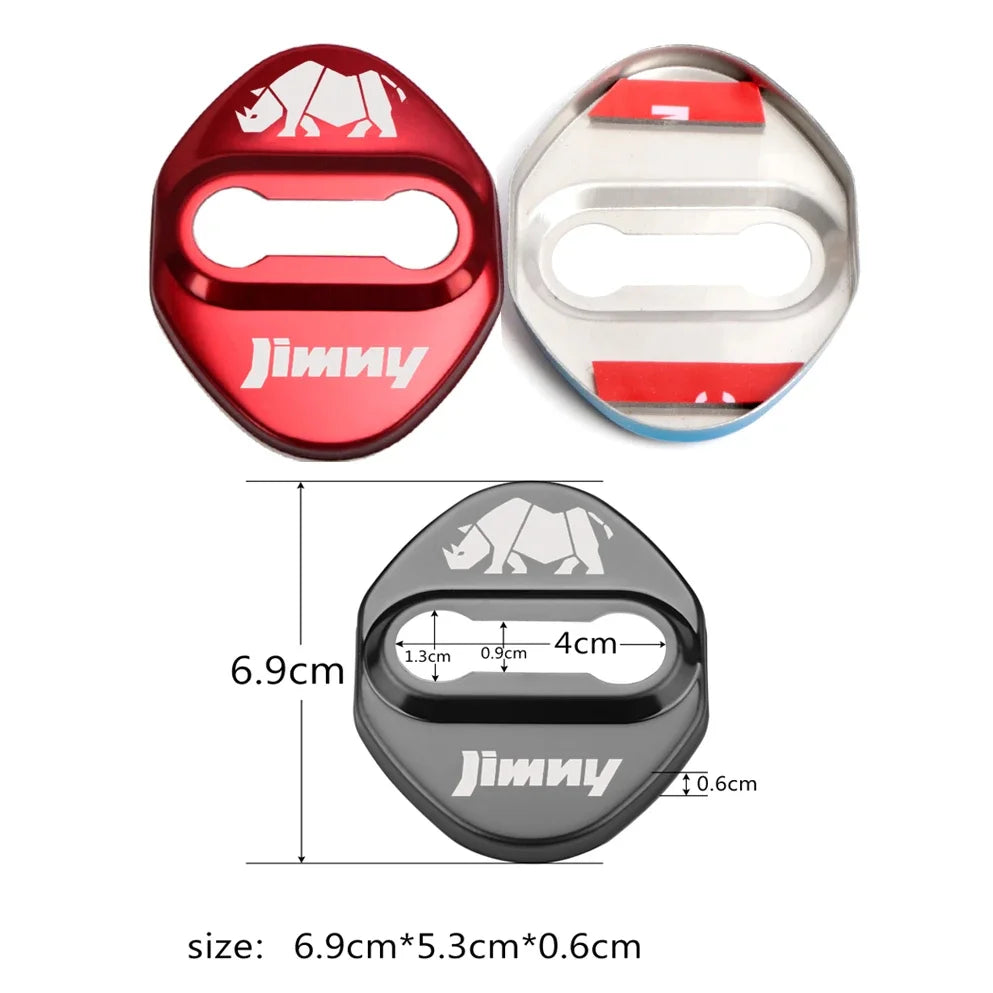 Car Door Lock Anti-rust Cover Badge Decoration for Suzuki Jimny JB64 JB64W JB74 JB74W 2018-2022 Protection Stickers Accessories