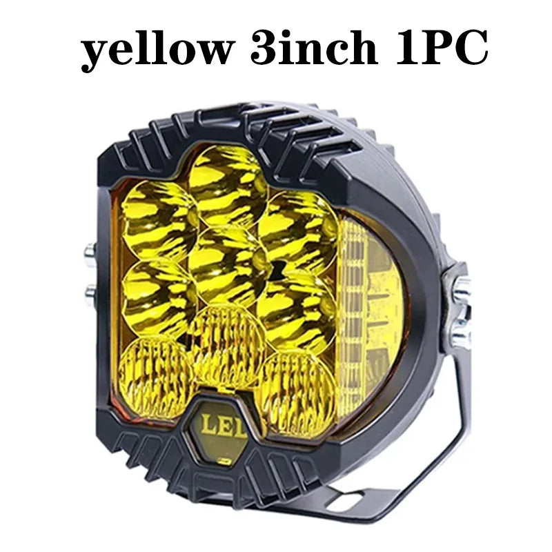 Automobile LED Sport Work Lamps for Lada Offroad 4X4 vehicle Auxiliary Lights led 7 INCH Combo Driving Lamp Headlamp