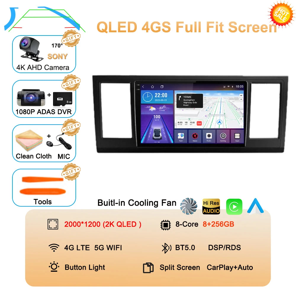 CERTIFIED - Android 15 Car Radio For VW Volkswagen Caravelle 6 T6 2015 - 2020 QLED Screen