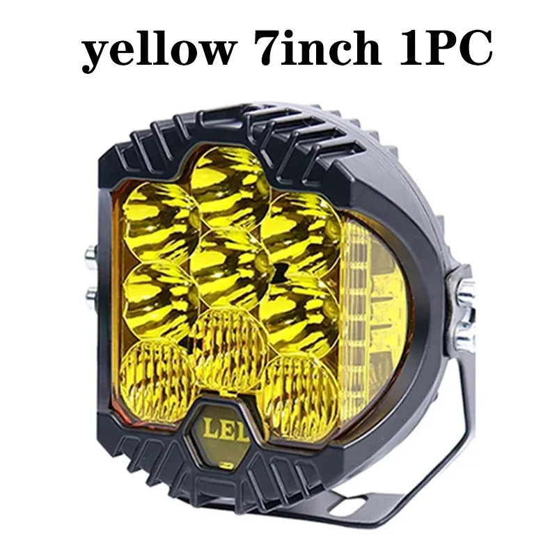 Automobile LED Sport Work Lamps for Lada Offroad 4X4 vehicle Auxiliary Lights led 7 INCH Combo Driving Lamp Headlamp