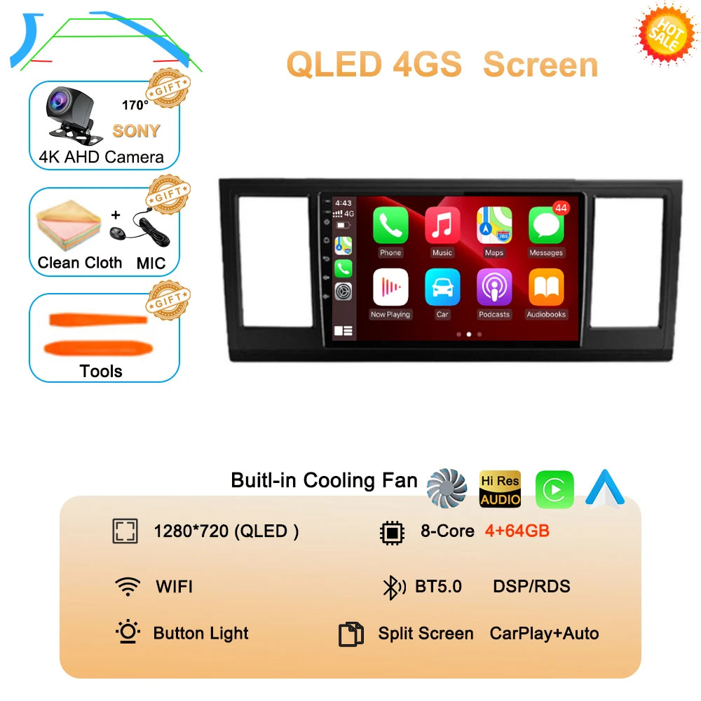CERTIFIED - Android 15 Car Radio For VW Volkswagen Caravelle 6 T6 2015 - 2020 QLED Screen