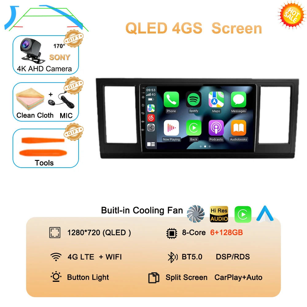CERTIFIED - Android 15 Car Radio For VW Volkswagen Caravelle 6 T6 2015 - 2020 QLED Screen